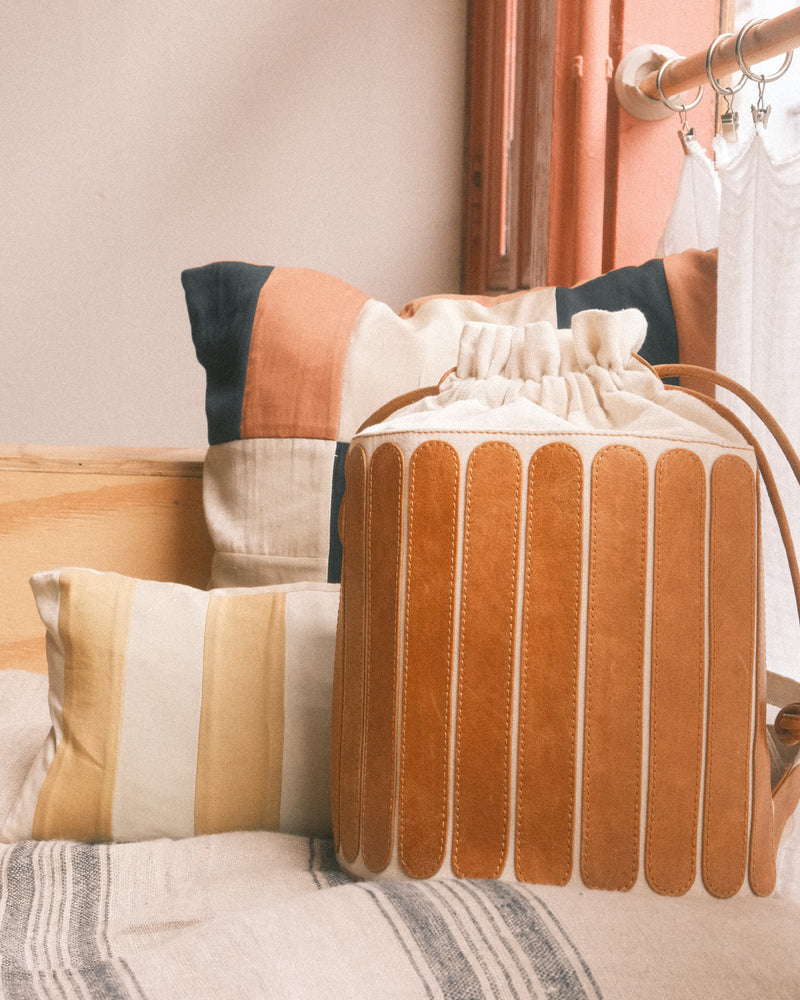 The Artisan Backpack - Camel lifestyle image