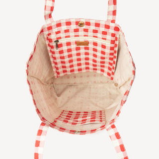 Carryall Tote - Tomato Gingham - JOYN