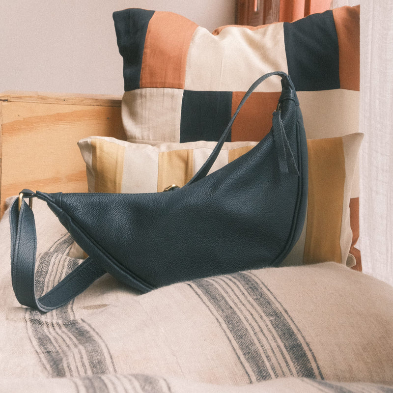 Leather Moon Sling - Black lifestyle image