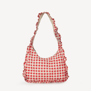 Momo Shoulder Bag - Tomato Gingham - JOYN