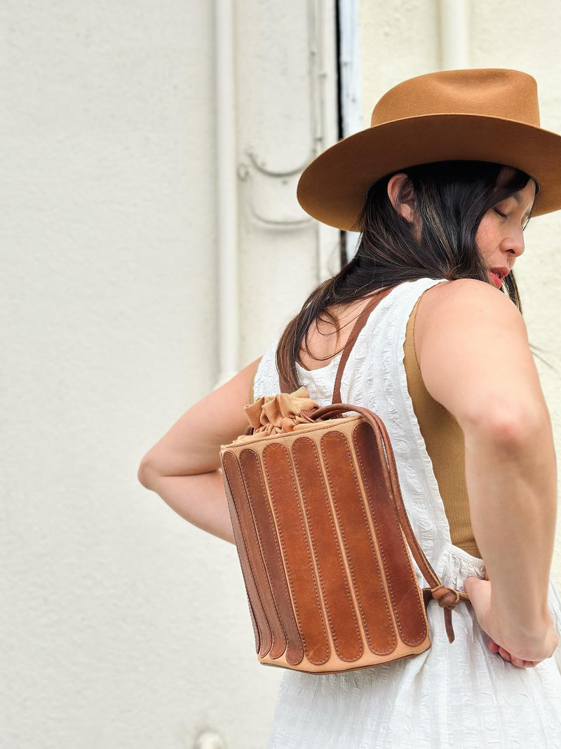 The Artisan Backpack - Vintage Brown lifestyle image