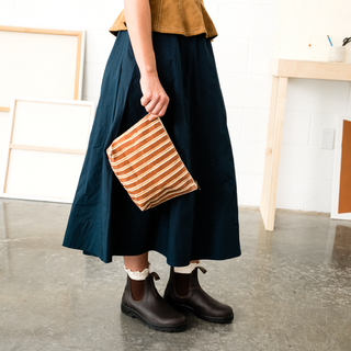 Large Waterproof Pouch - Chocolate Stripe
