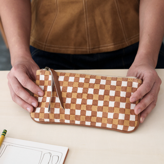 Pencil Pouch - Toffee Check
