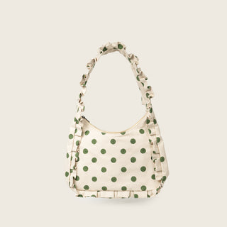 Momo Shoulder Bag - Olive Dot