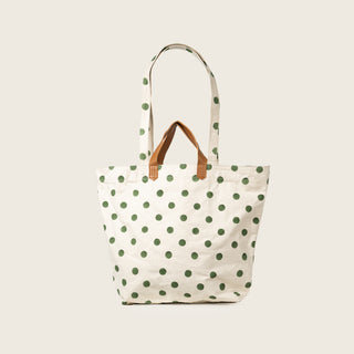 Carryall Tote - Olive Dot