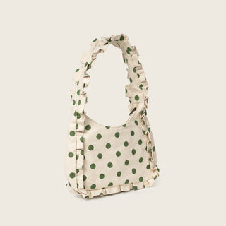 Momo Shoulder Bag - Olive Dot