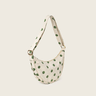 Moon Sling Bag - Olive Dot