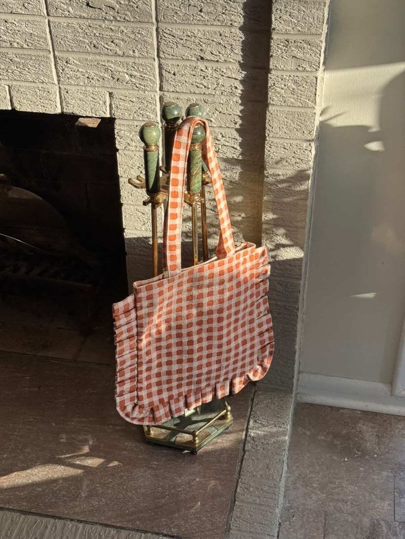 Momo Tote - Harvest Gold Gingham lifestyle image