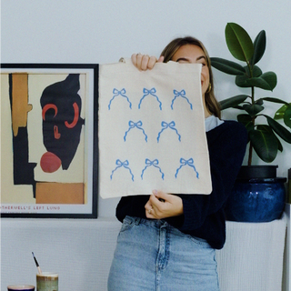 Block Printing Kit - Cherry Bow Print Tote Bag
