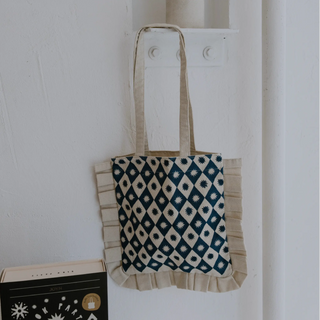Block Printing Set - Fern Ruffle Bag