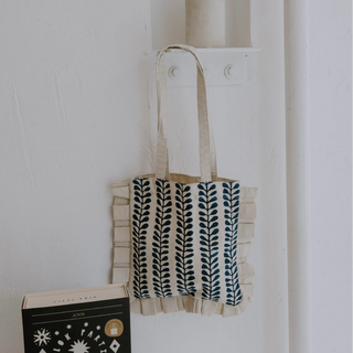 Block Printing Set - Fern Ruffle Bag