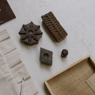 Block Printing Set - Fern Ruffle Bag