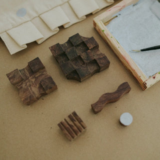 Block Printing Set - Gingham Ruffle Bag