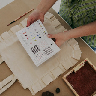 Block Printing Set - Fern Ruffle Bag