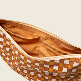 Moon Sling Bag - Toffee Check