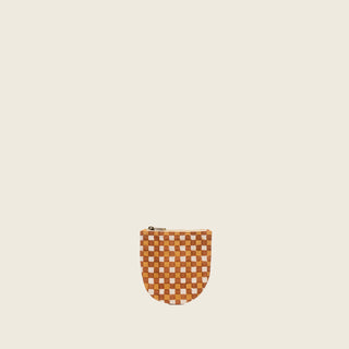 Half Moon Pouch - Toffee Check