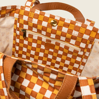 Carryall Tote - Toffee Check