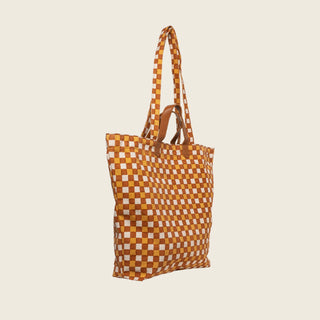 Carryall Tote - Toffee Check