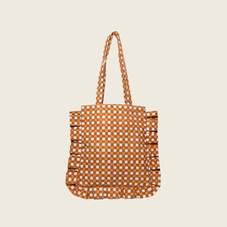 Momo Tote - Toffee Check