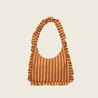 Momo Shoulder Bag - Chocolate Stripe
