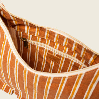 Momo Shoulder Bag - Chocolate Stripe