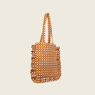 Momo Tote - Toffee Check