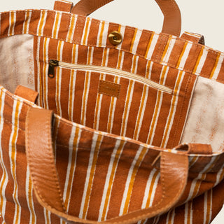 Carryall Tote - Chocolate Stripe