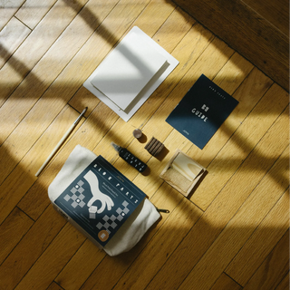 Block Printing Kit, Print Your Own Pouches, Check & Dot