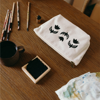 Block Printing Kit, Print Your Own Pouches, Tulip