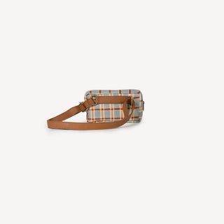 Block Print Belt Bag - Powder Plaid