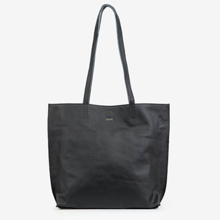 Pebbled Leather Everyday Tote - Black