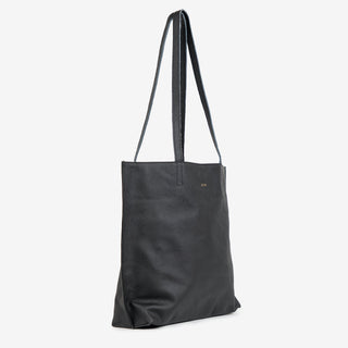 Pebbled Leather Everyday Tote - Black