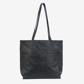 Pebbled Leather Everyday Tote - Black