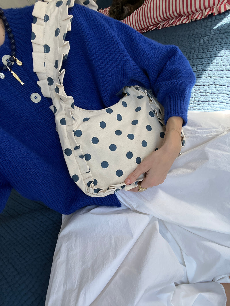Momo Shoulder Bag - Indigo Dot lifestyle image
