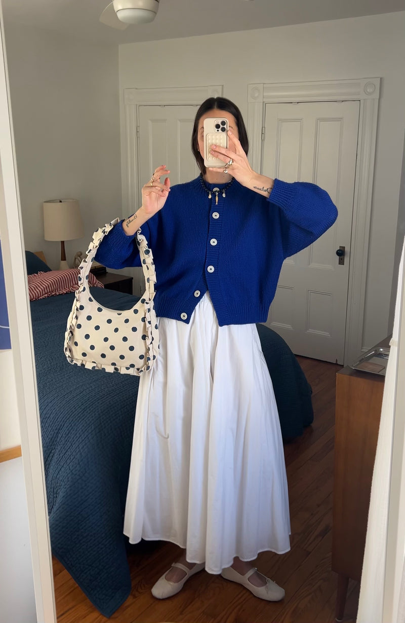 Momo Shoulder Bag - Indigo Dot lifestyle image