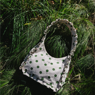 Momo Shoulder Bag - Olive Dot