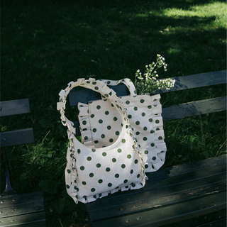 Momo Shoulder Bag - Olive Dot