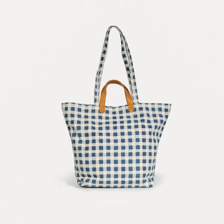 Carryall Tote - Indigo Gingham