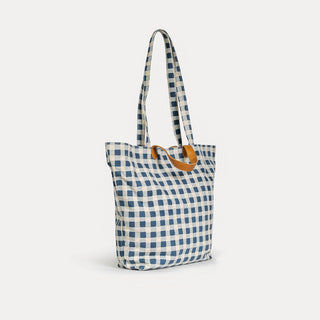 Carryall Tote - Indigo Gingham