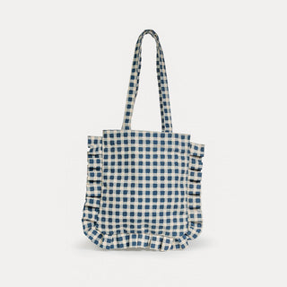 Momo Tote - Indigo Gingham