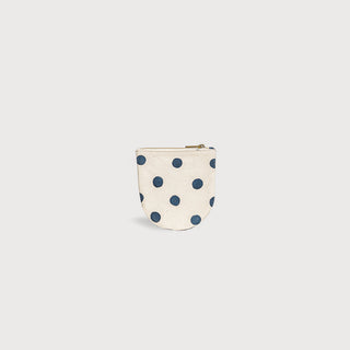 Half Moon Pouch - Indigo Dot