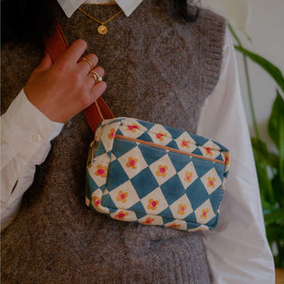 Block Print Belt Bag - Daisy Check - JOYN