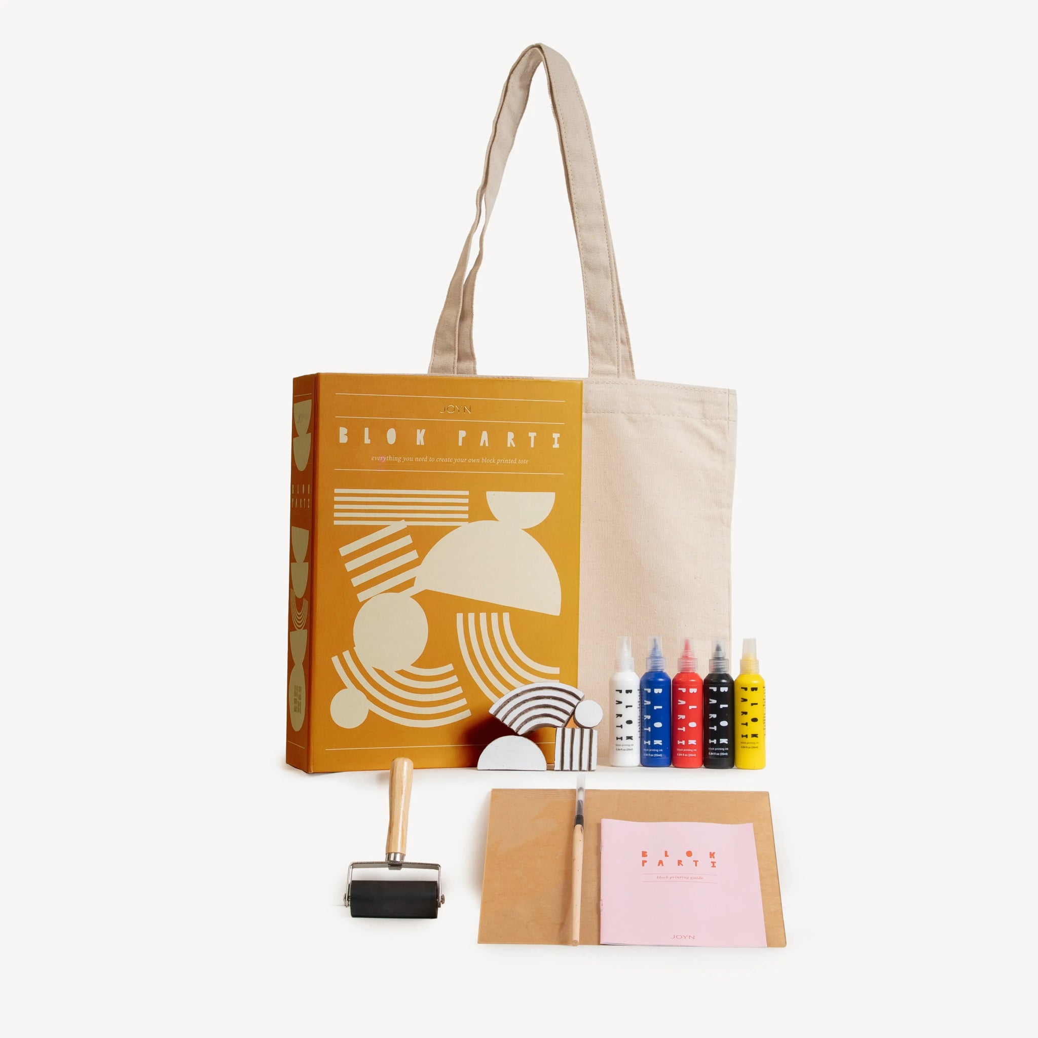 Block Printing Kit Abstract Print Tote Bag – JOYN