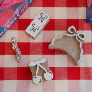 Block Printing Kit - Cherry Bow Print Tote Bag - JOYN