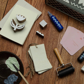 Block Printing Kit - Tulip Print Stationery Set - JOYN