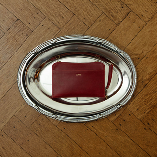 Leather Crossbody Wallet - Cherry - JOYN