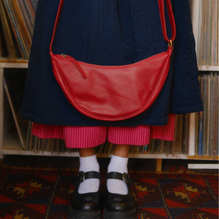 Leather Moon Sling - Cherry - JOYN