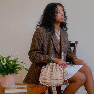Momo Crossbody Bag - Powder Plaid - JOYN