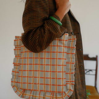 Momo Tote - Powder Plaid - JOYN
