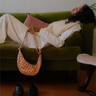 Moon Sling Bag - Harvest Gold Gingham - JOYN